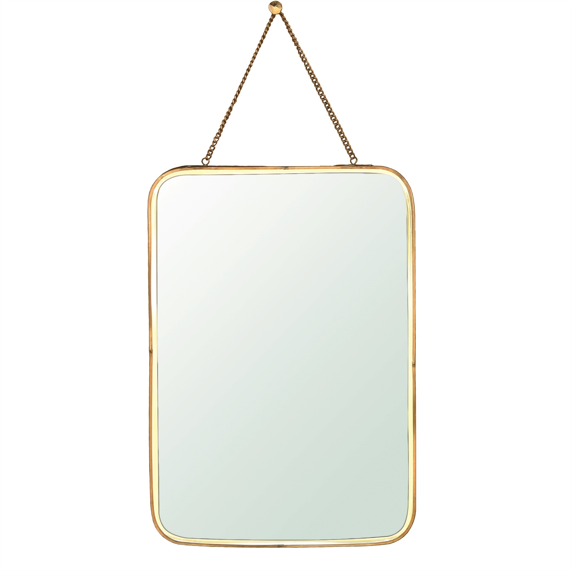 Gold Metal Vertical Wall Mirror