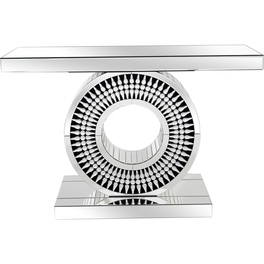 Silver Sundial Console Table