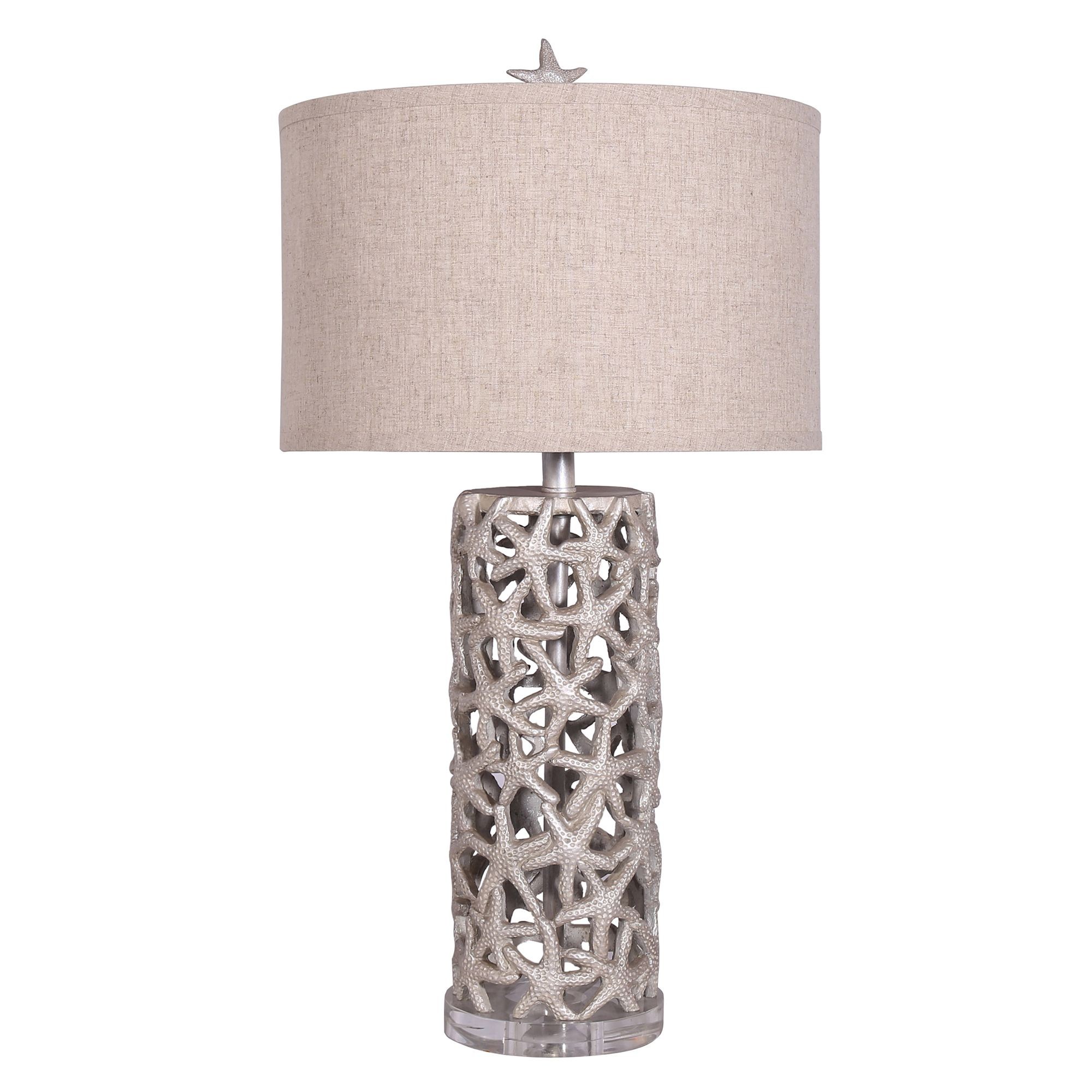 Set of 2 Beige Starfish Network Table Lamps