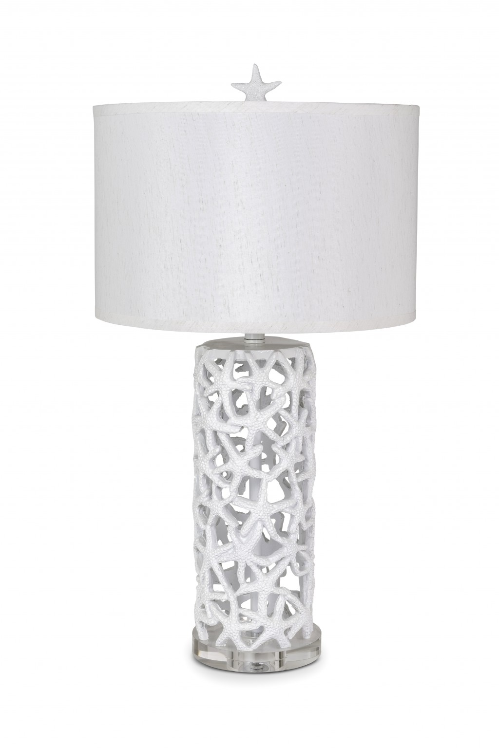 Set of 2 White Starfish Network Table Lamps