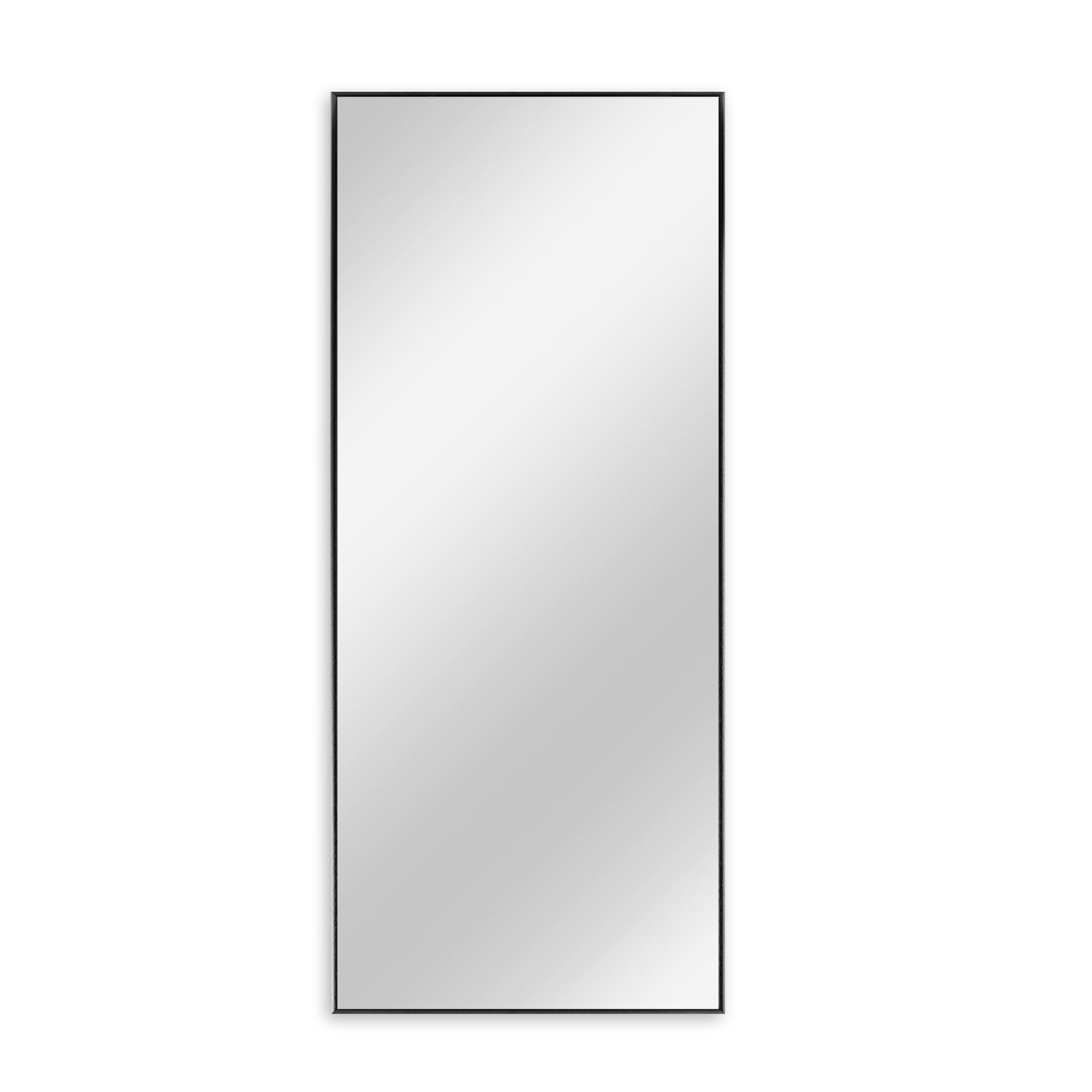 Minimal Black Rectangular Wall Mirror