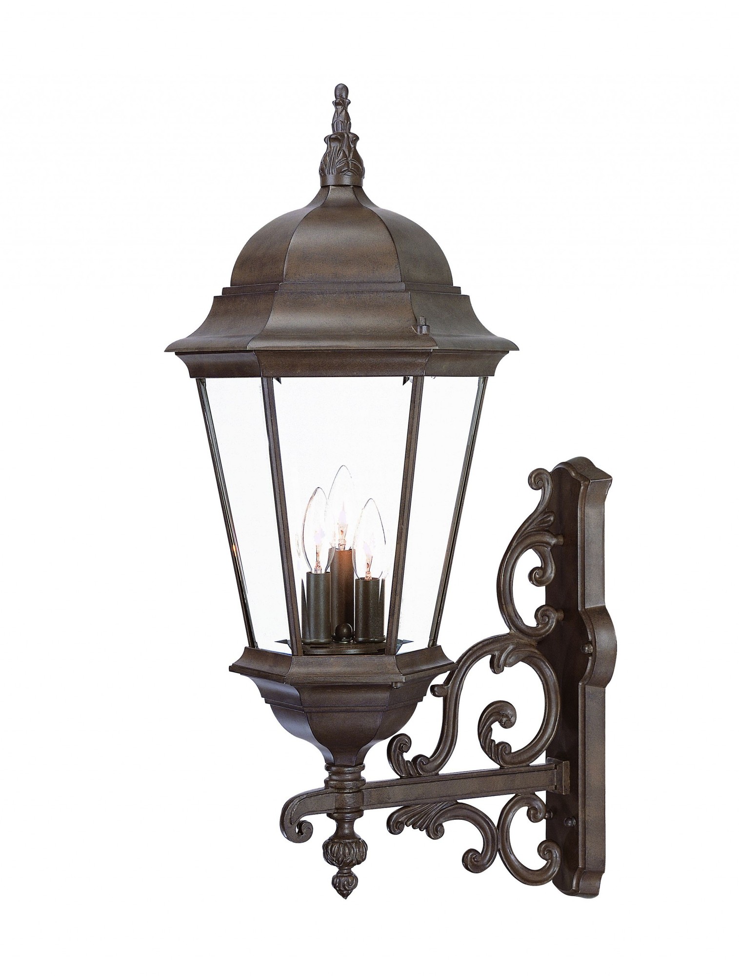 Richmond 3-Light Burled Walnut Wall Light