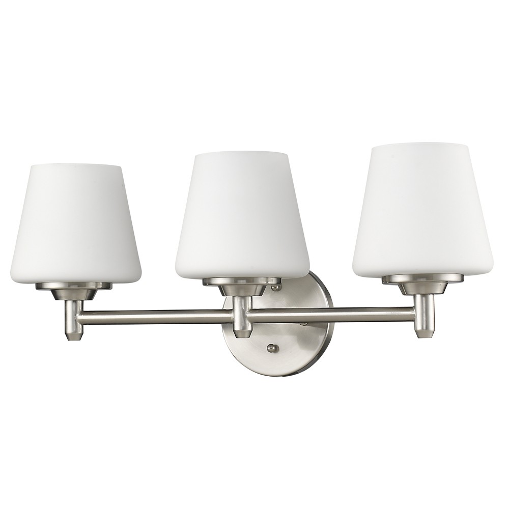 Three Light Frosted Glass Vanity Wall Light