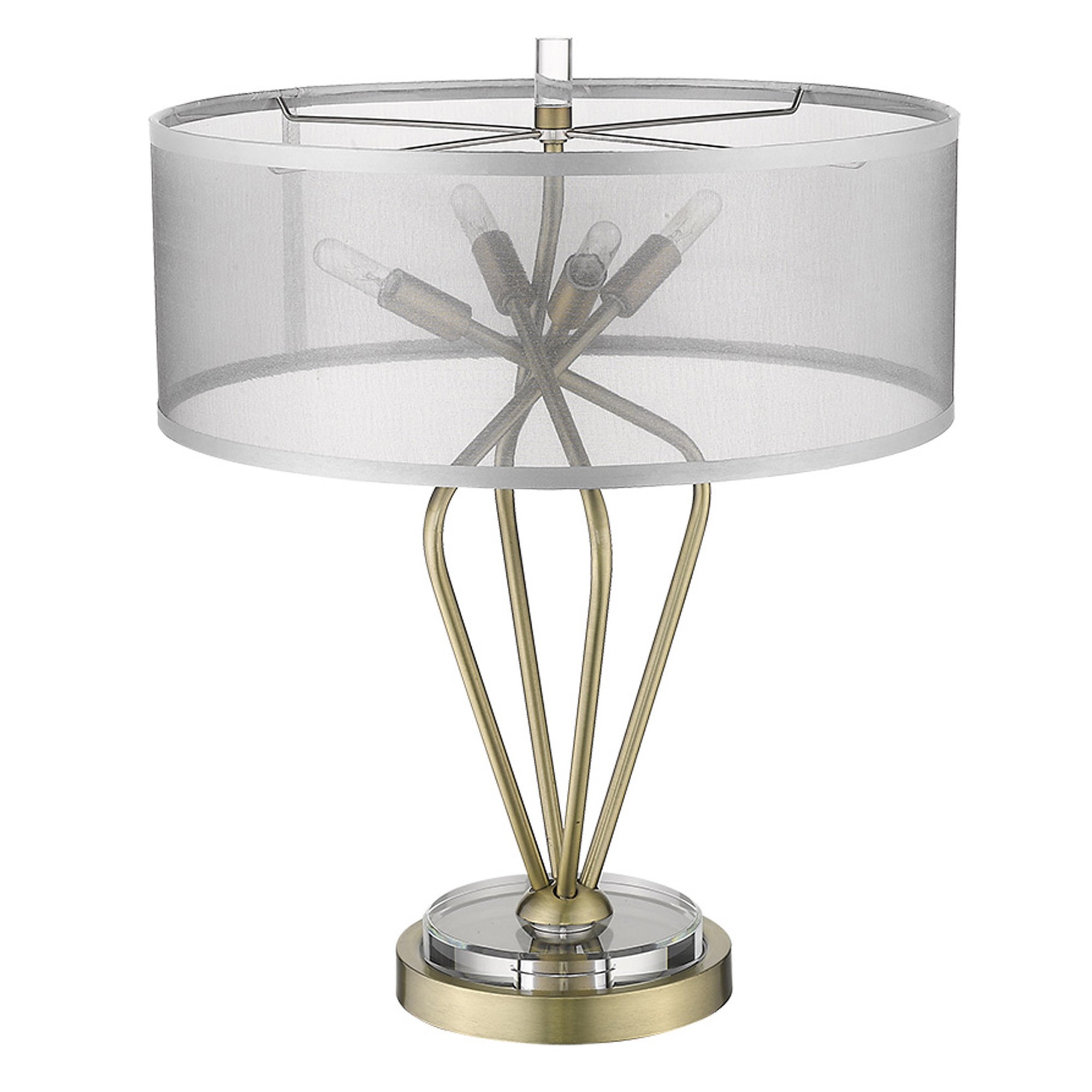 Perret 4-Light Aged Brass Table Lamp
