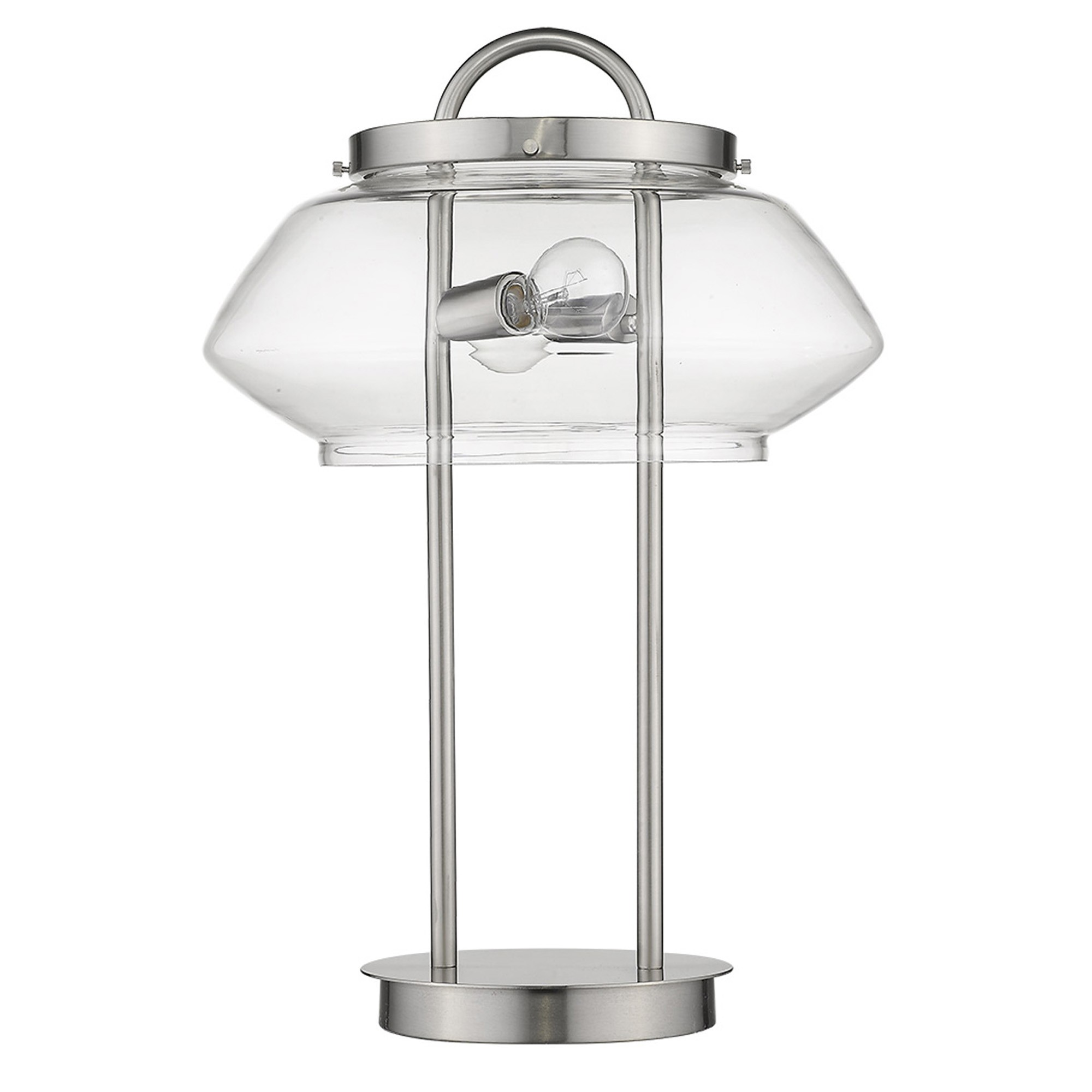 Garner 2-Light Satin Nickel Table Lamp