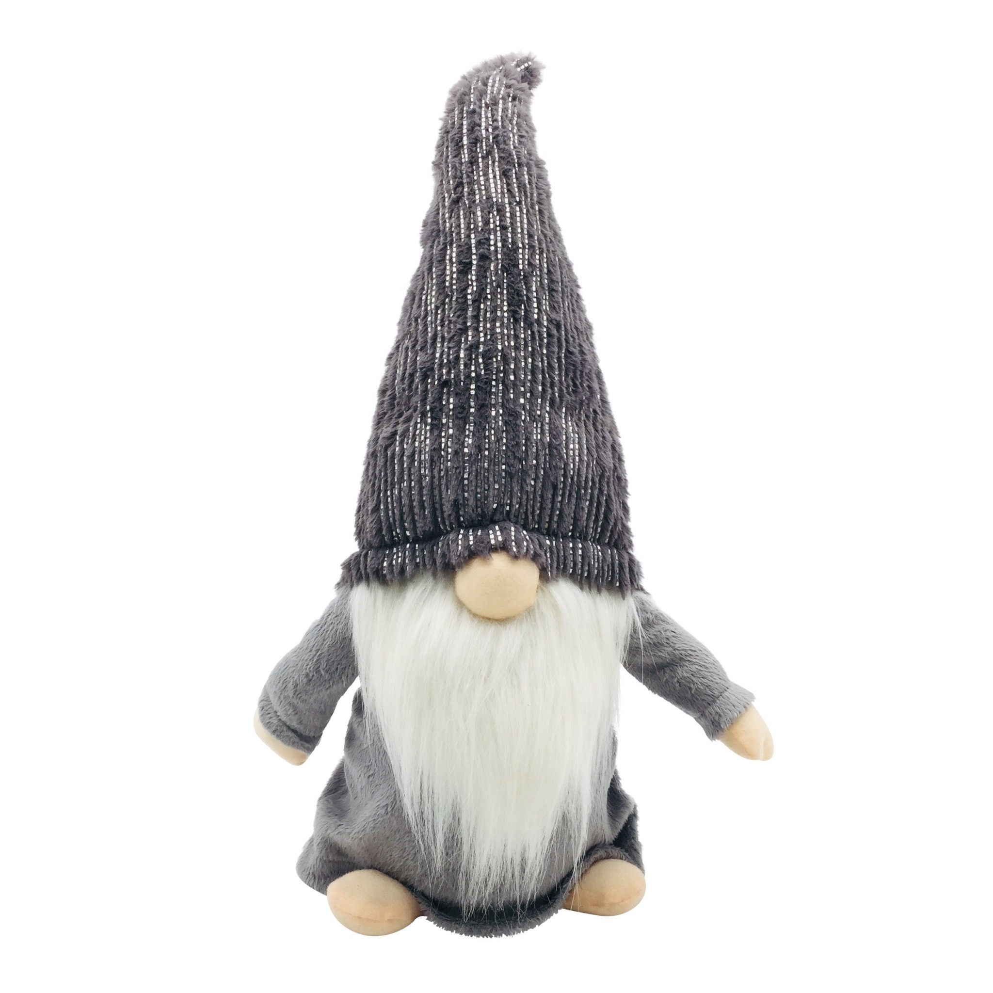 Sparkly Grey Fabric Gnome