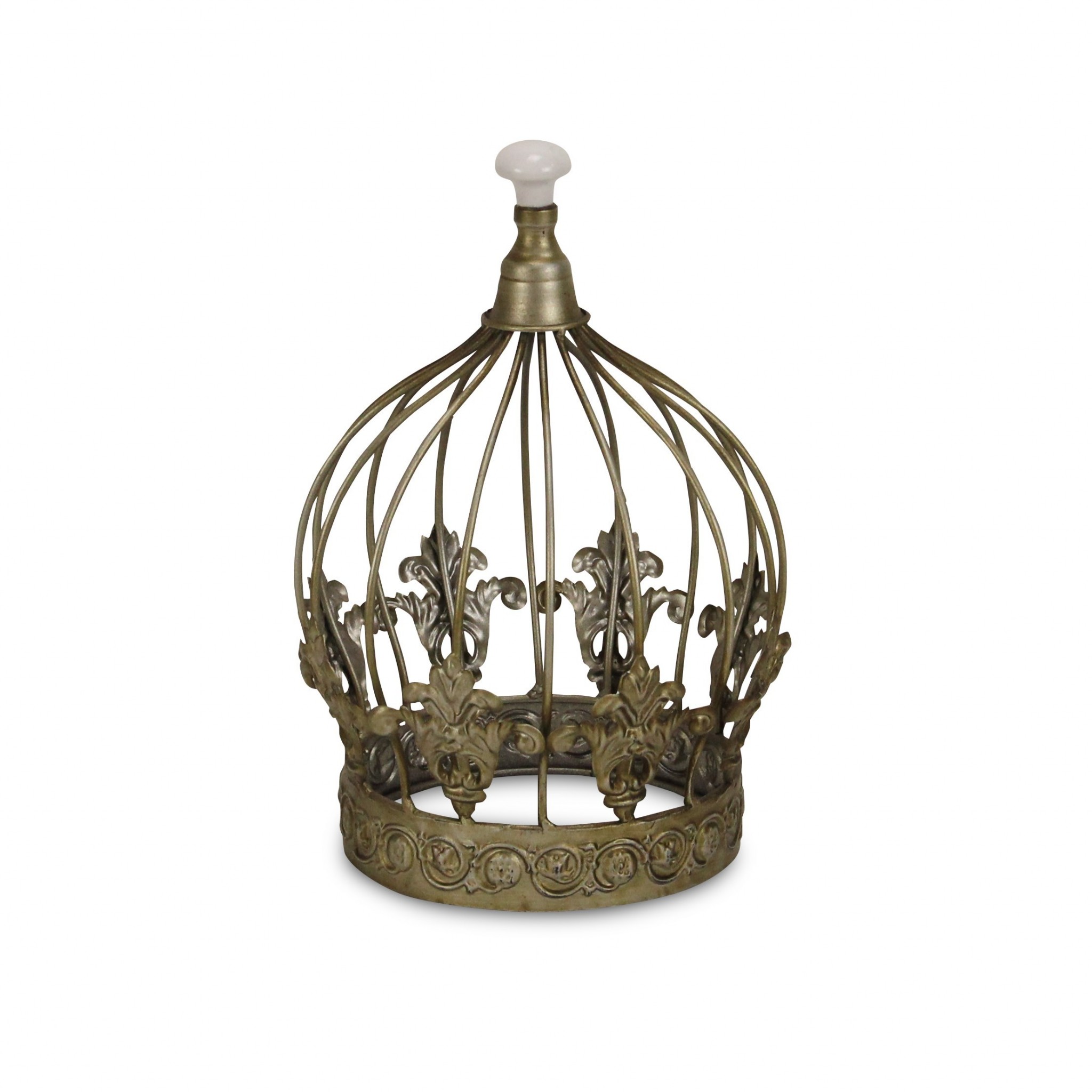 Vintage Look Silver Crown Sculpture