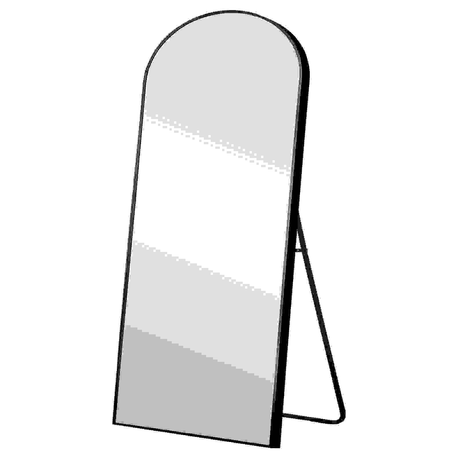 Petite Black Arched Full-length Standing Mirror