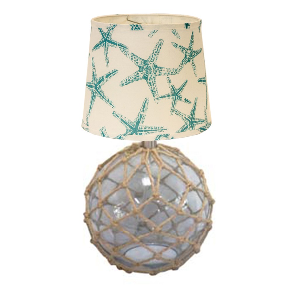 Cape Netted Glass Teal Starfish Accent Lamp