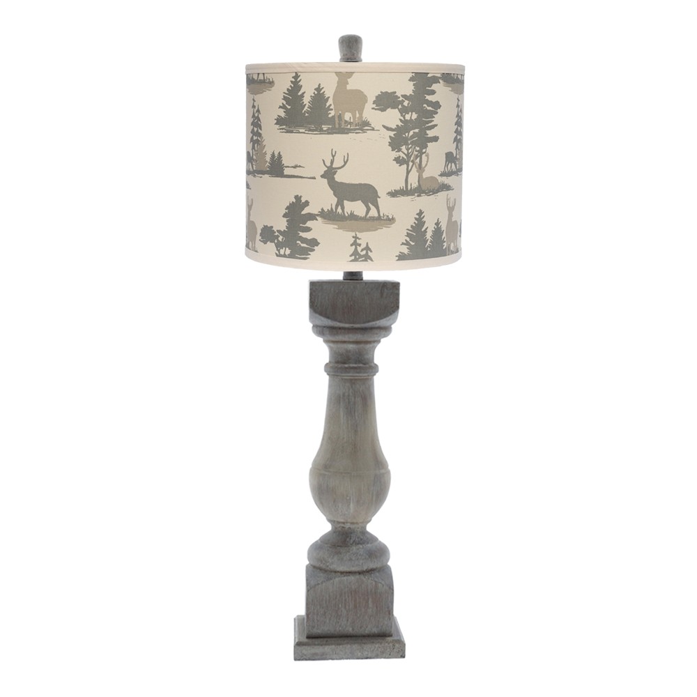 Rustic Woodland Lodge Table Lamp