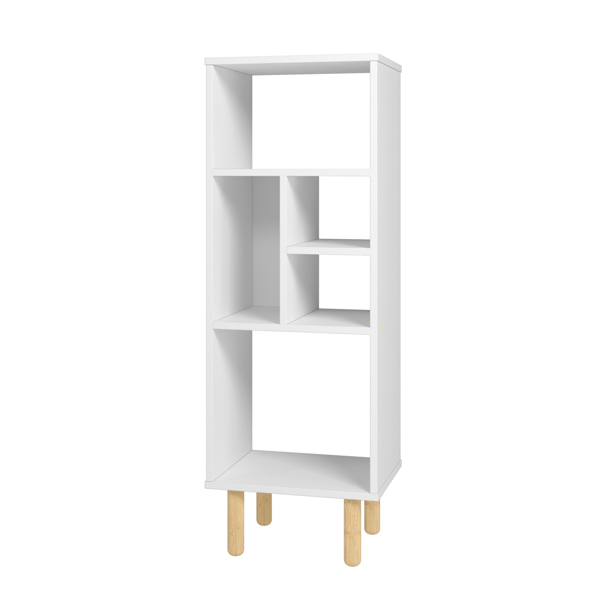 Iko 43" White Modern Abstract Open Shelving Unit