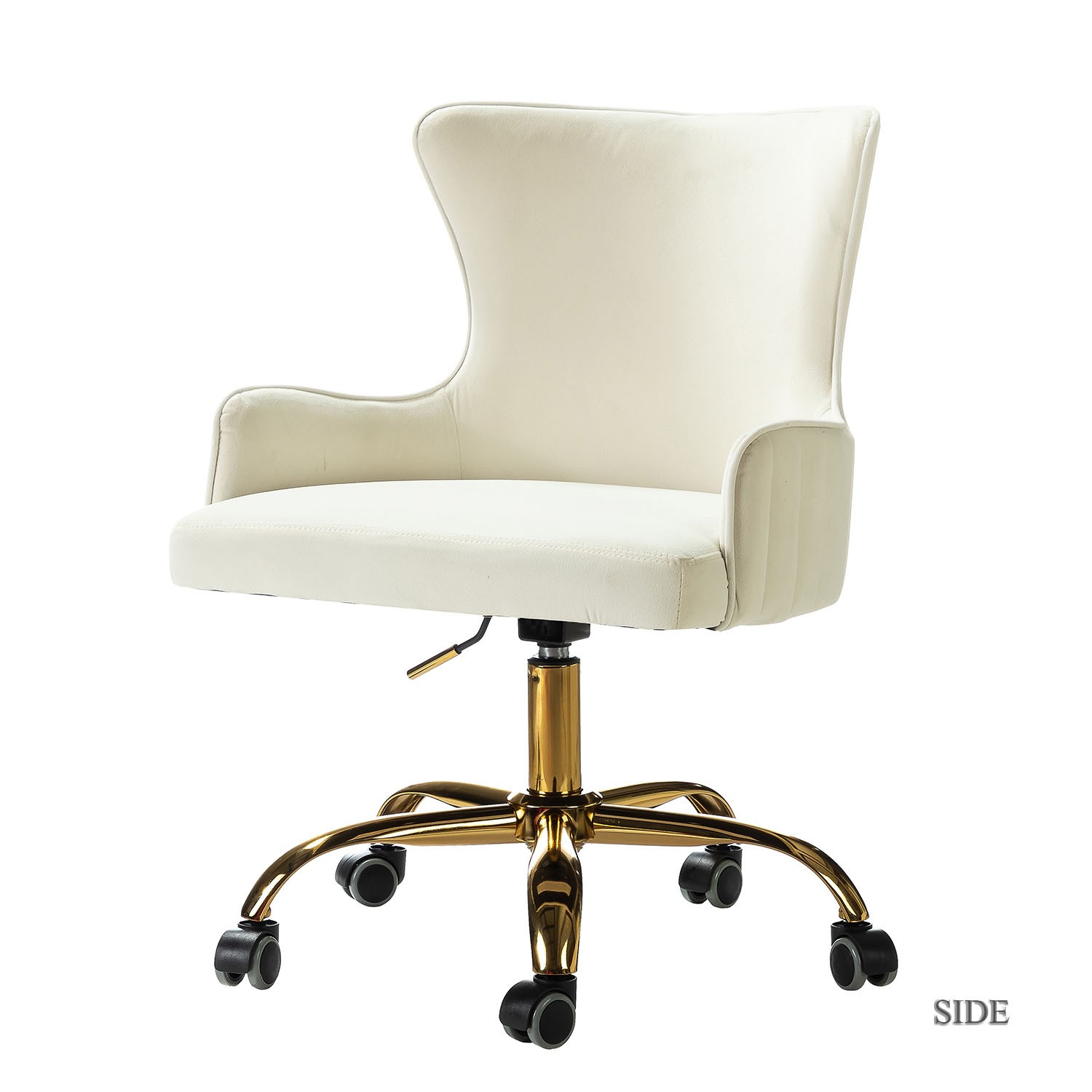 Back Channel Ivory and Gold Rolling Office Chair