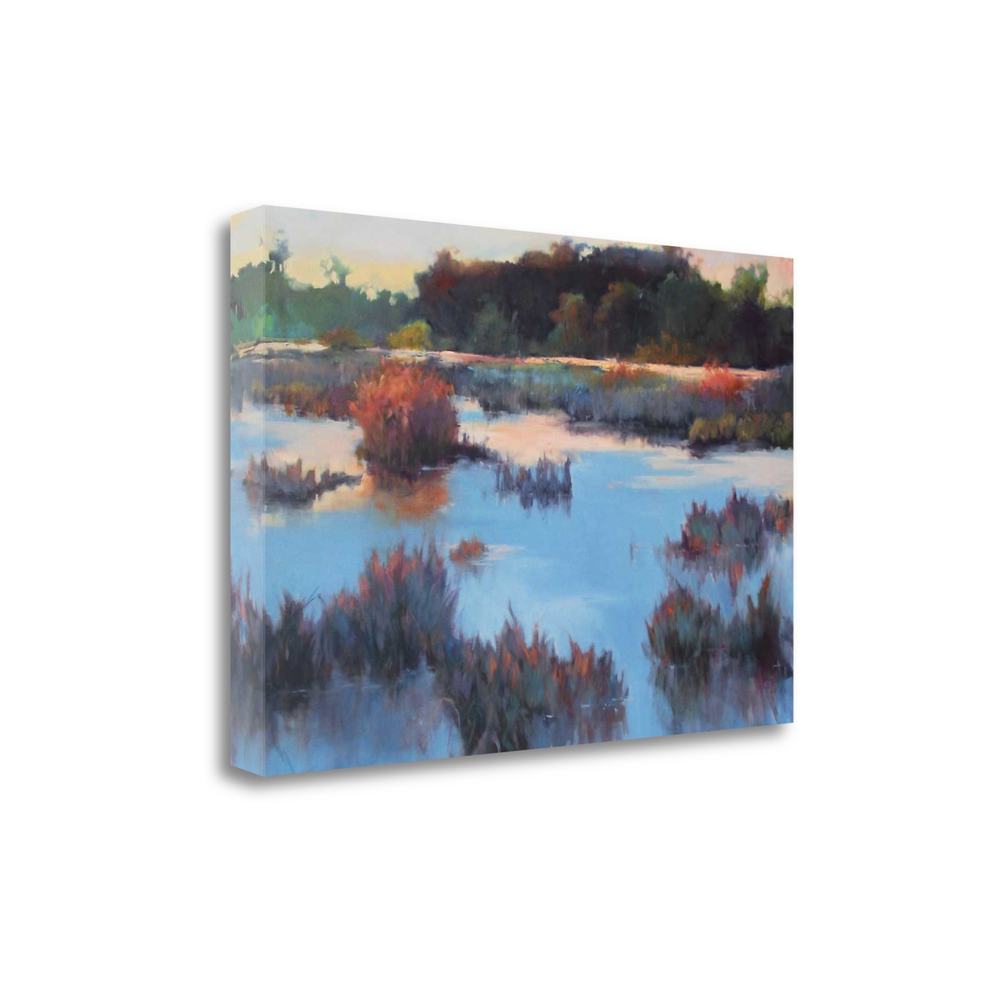 Watercolor Pond Landscape 1 Giclee Wrap Canvas Wall Art