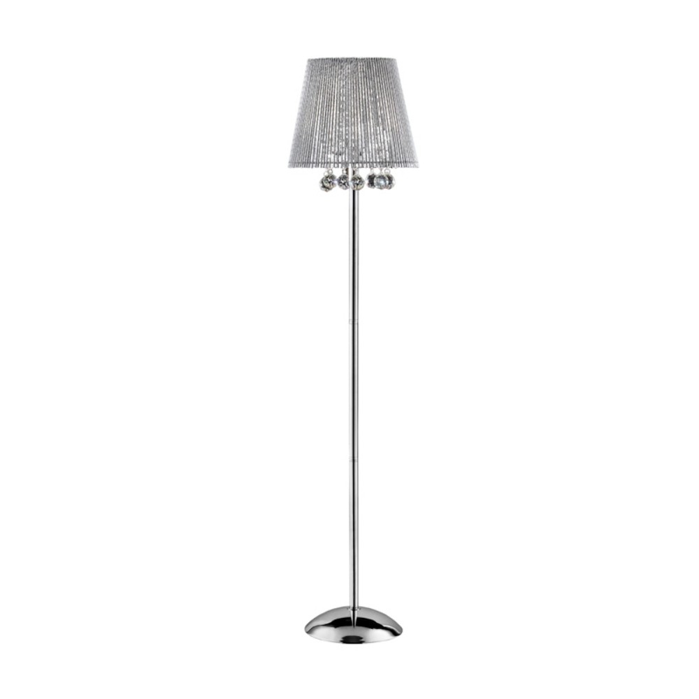Dreamy Tall Floor Lamp with Crystal Accents
