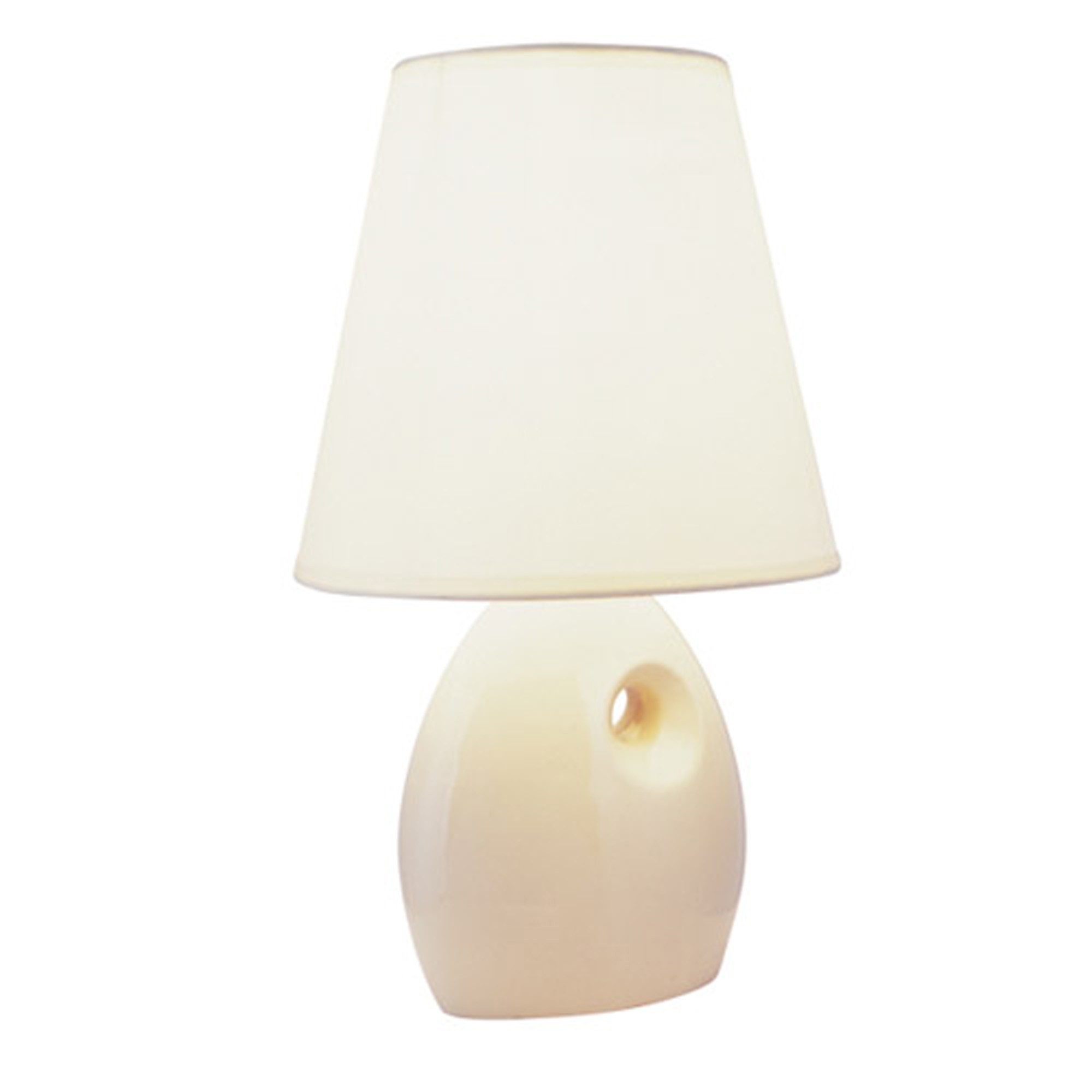 Contempo Contour Beige Ceramic Table Lamp