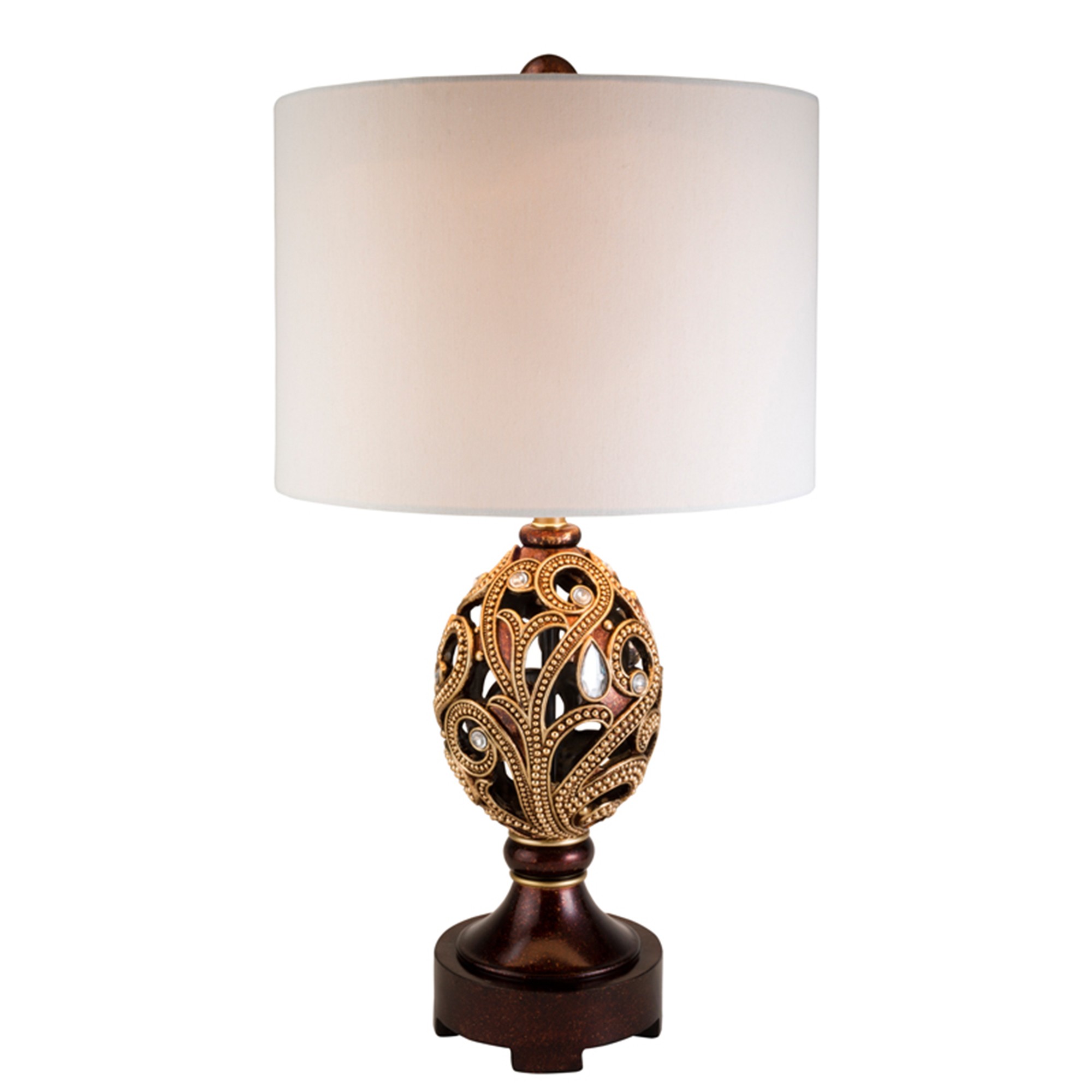 Aged and Antiqued Mahogany Table Lamp