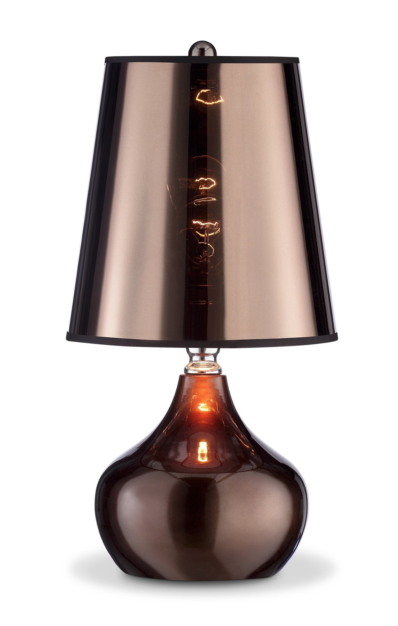 ContempoTransparent Luster Chocolate Table Lamp