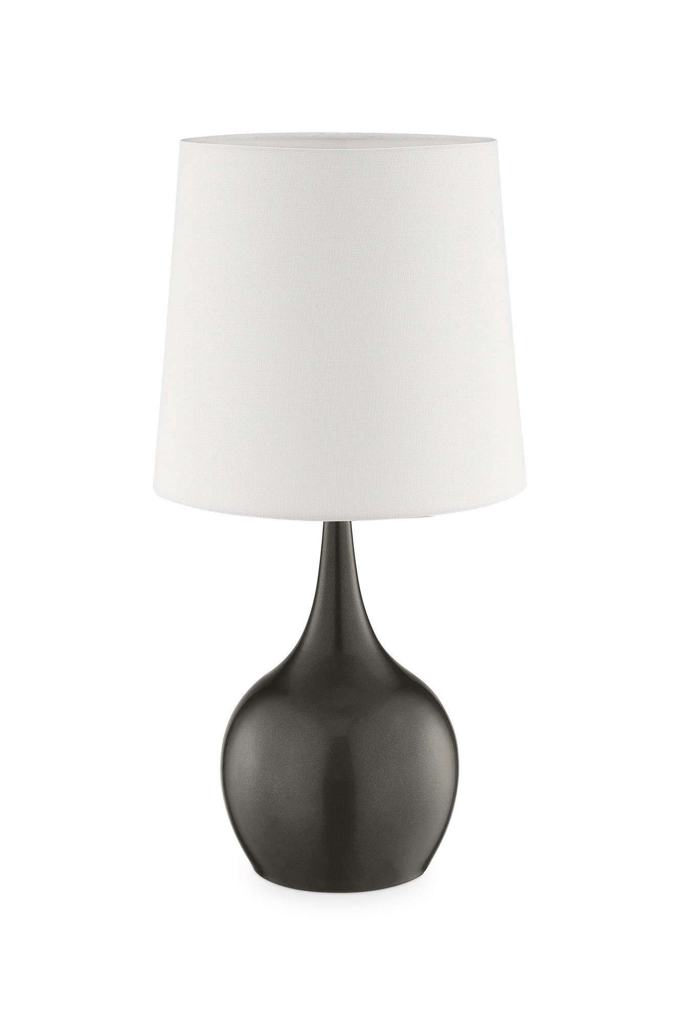 Minimalist Light Gray Table Lamp with Touch Switch