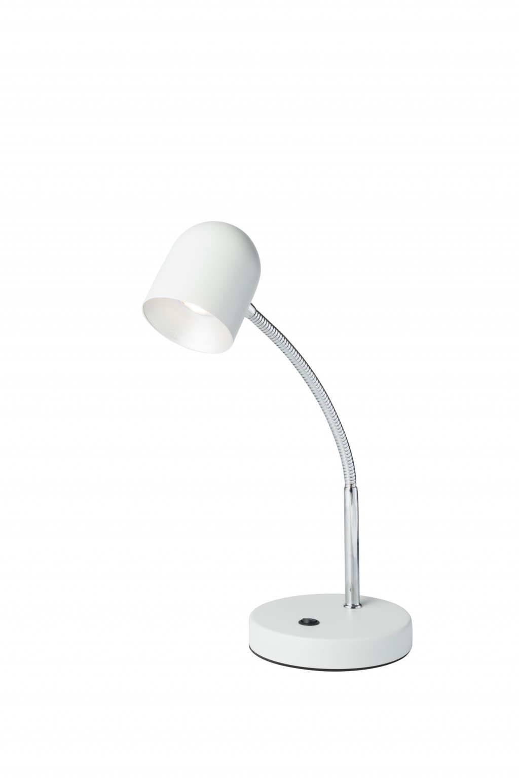 White Metal Gooseneck Desk Lamp