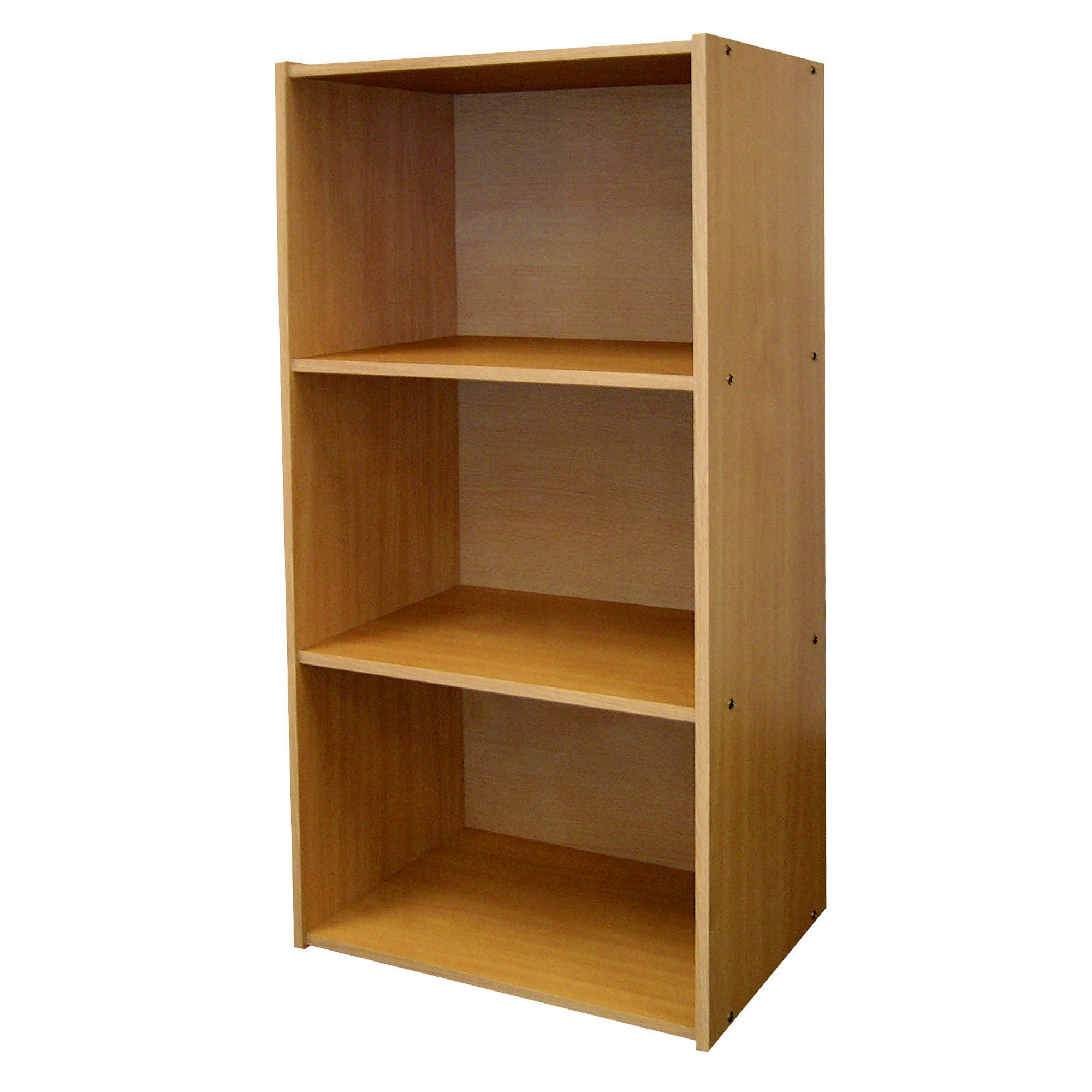 Standard Natural Three Shelf Book Shelf