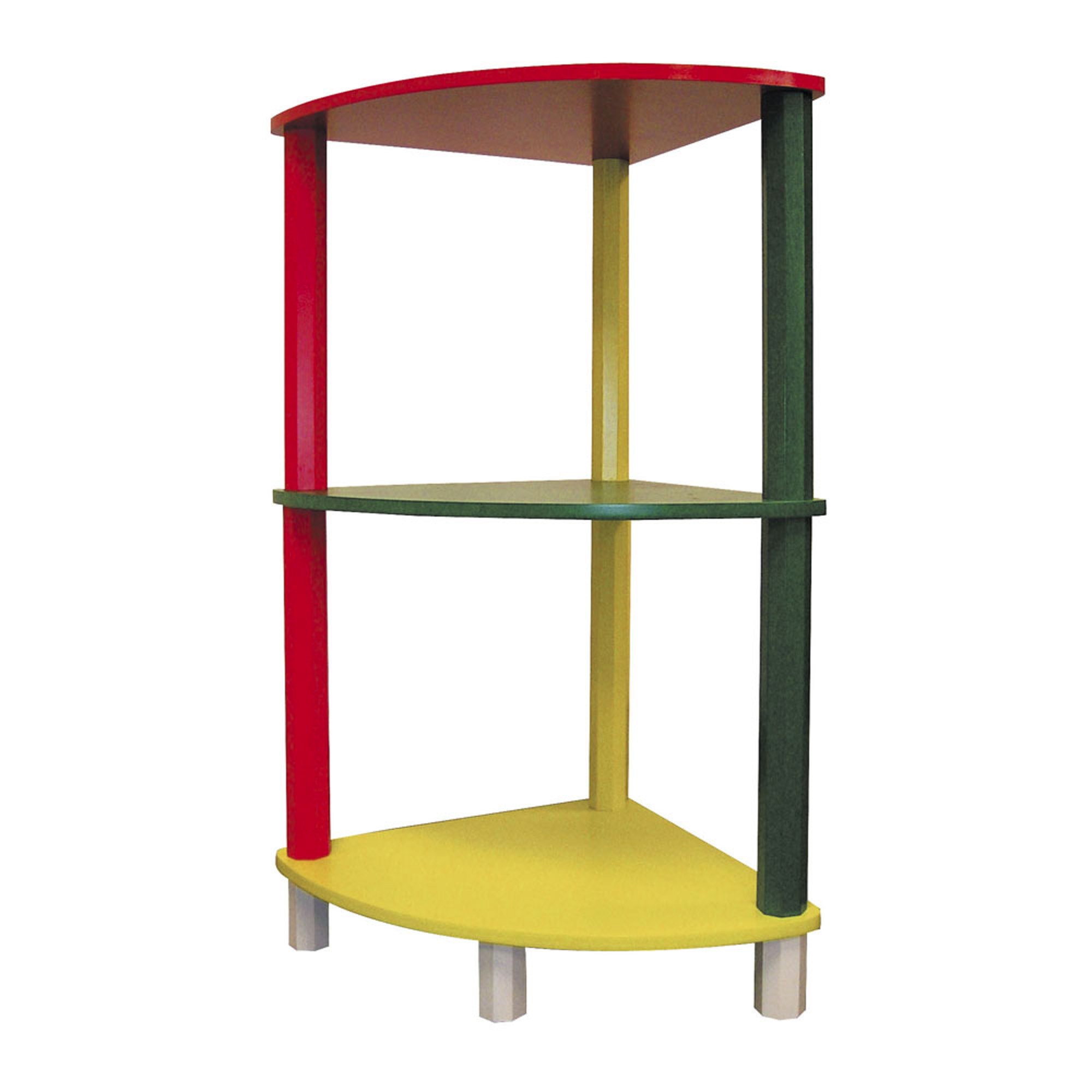 Red Yellow Green Primary Three Tier Corner Shelf