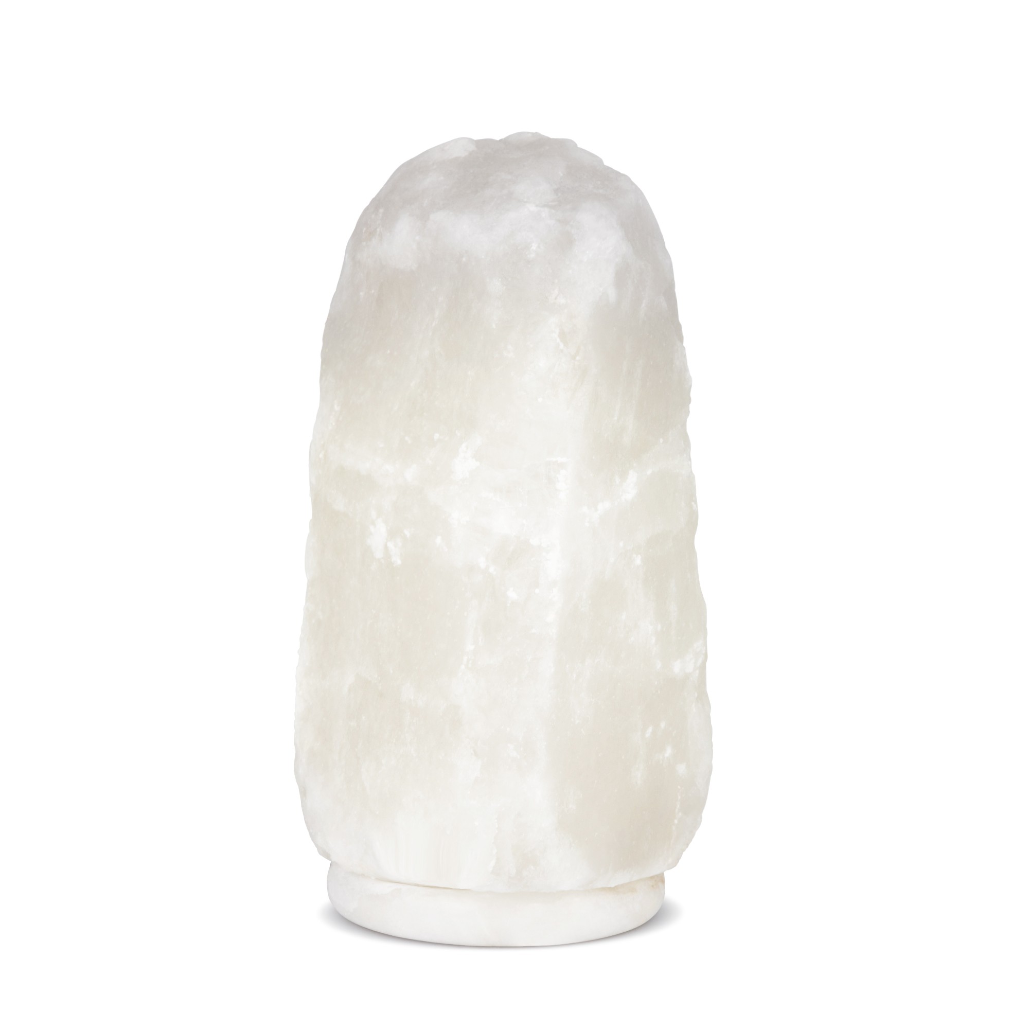 White Hand Carved 9-11 Pound Himalayan Salt and Marble Lamp
