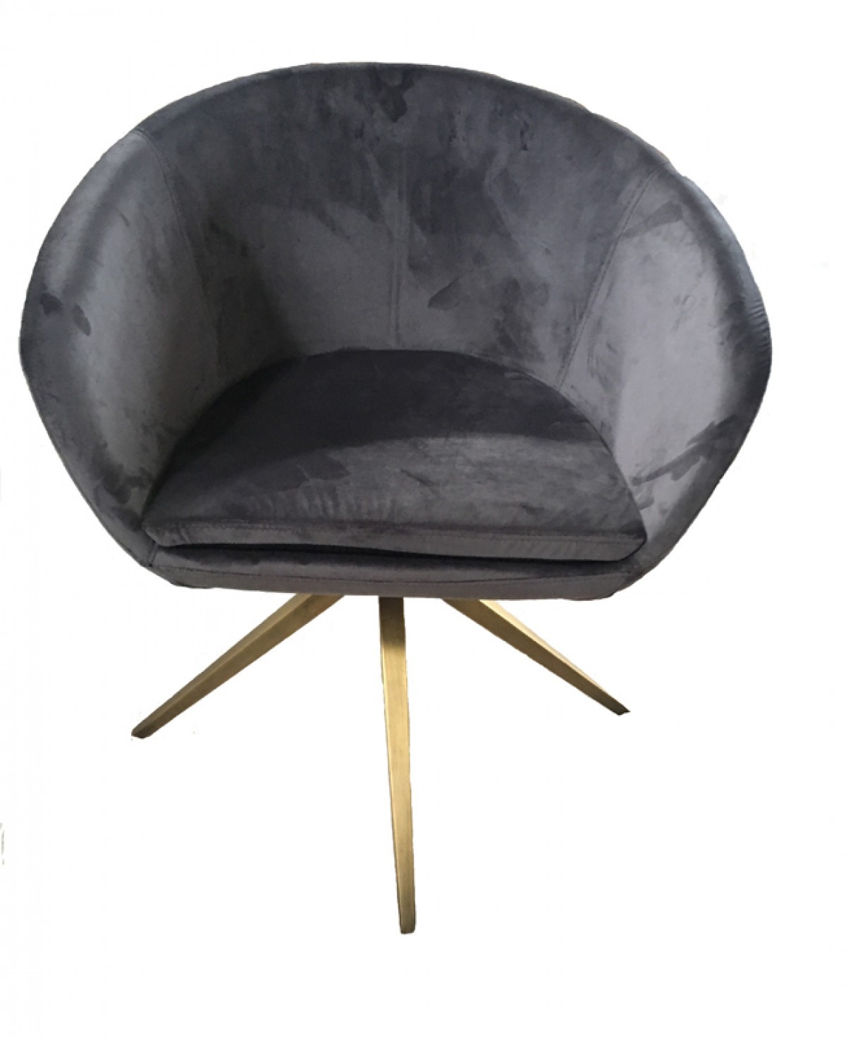Gray Bronze Velved Dining Chair