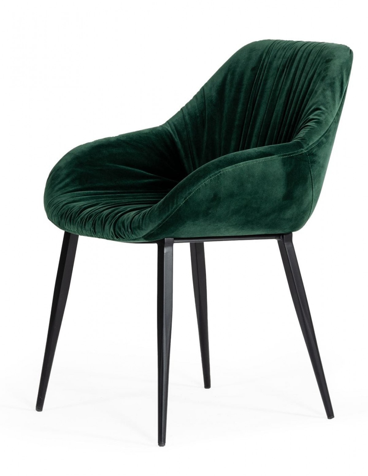 Emerald Slouchy Velvet Modern Dining Chair