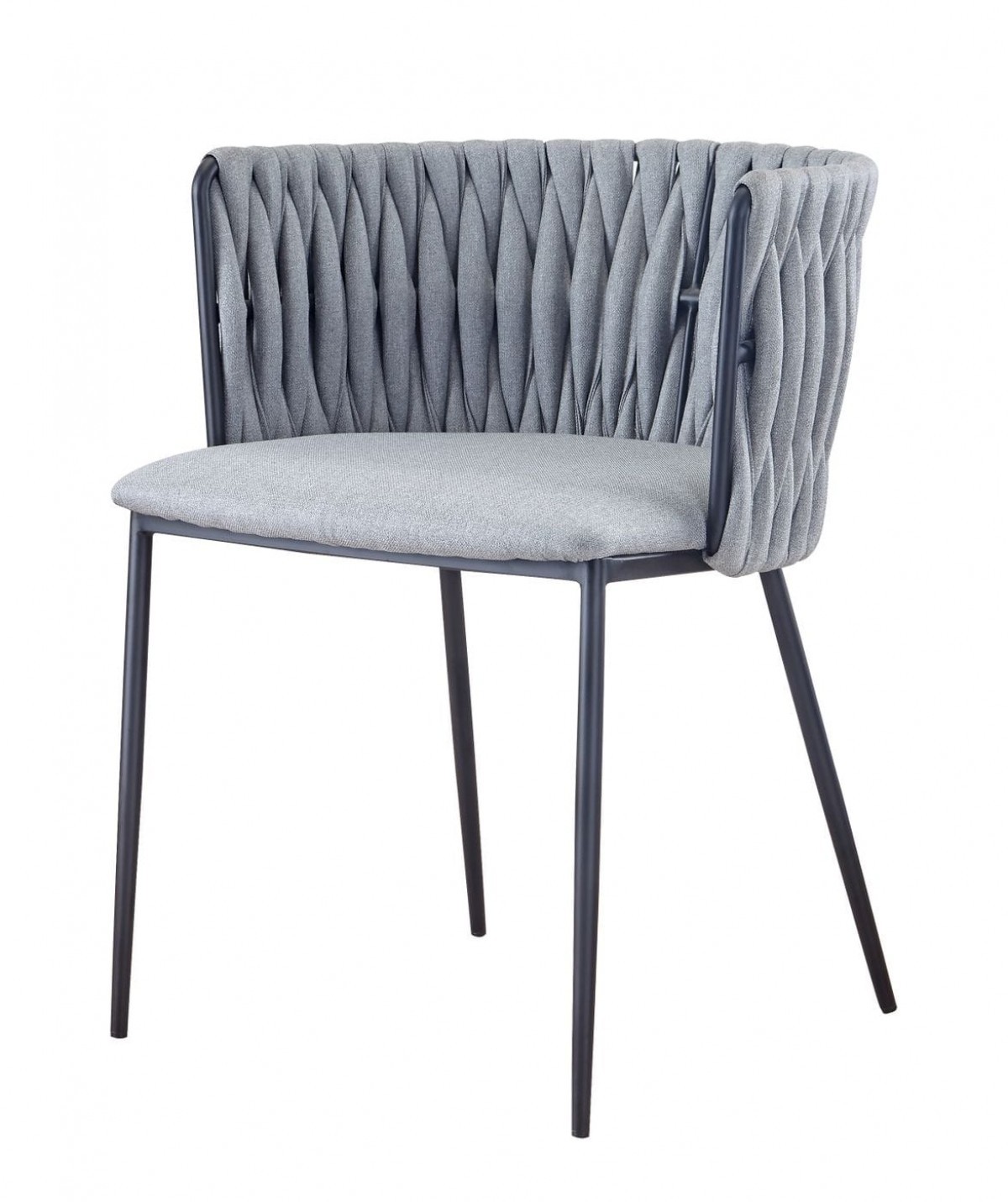 Light Gray Black Contemporary Dining Chair