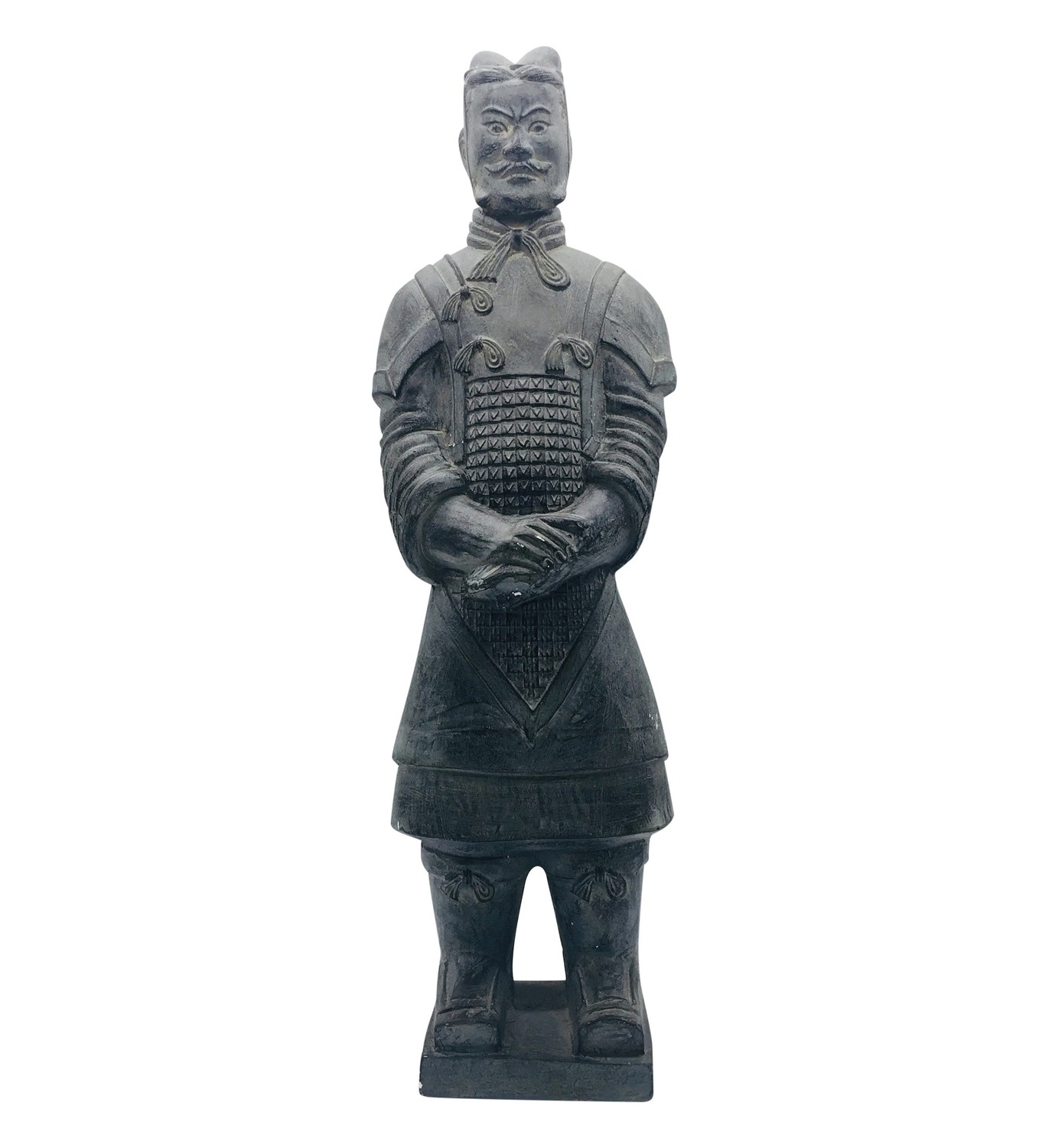 26" Charcoal Warrior Statue Indoor Outdoor Statue