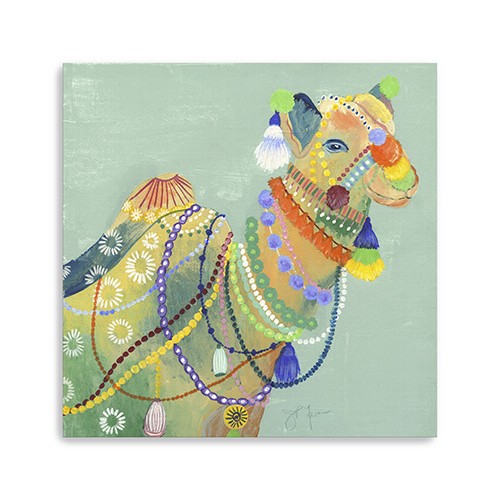 20" Moroccan Inspired Camel Canvas Wall Art