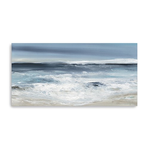 60" Long Beach Shore Canvas Wall Art