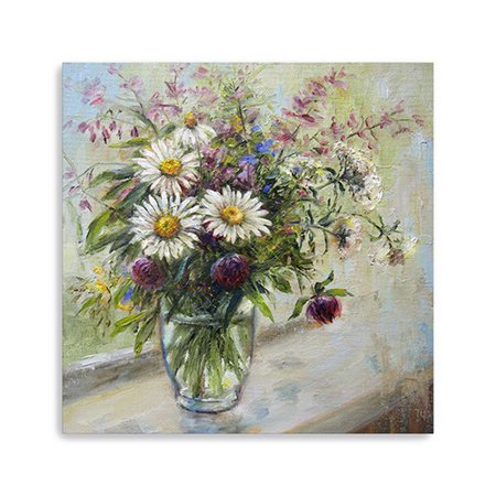 40" Pretty Vase of Flowers Canvas Wall Art