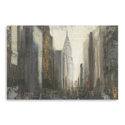 24" NYC Urban Street Scene Canvas Wall Art