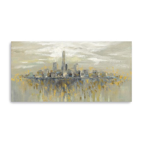 20" Artistic Manhattan city Skyline Canvas Wall Art