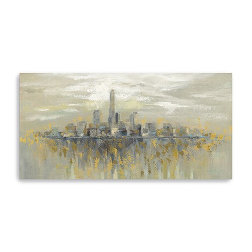 60" Artistic Manhattan city Skyline Canvas Wall Art