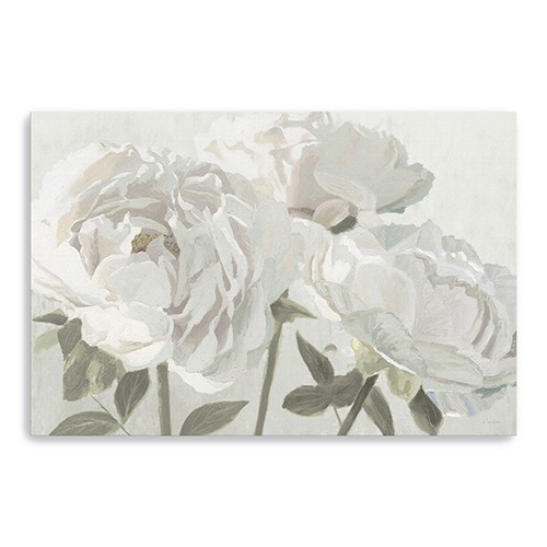 36" Neutral Flowers in Bloom Canvas Wall Art