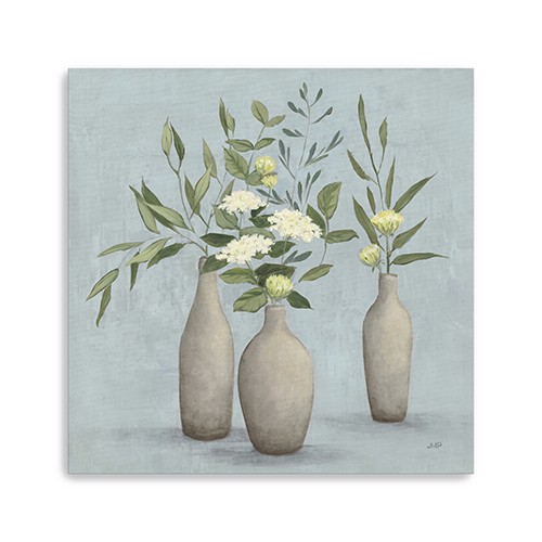 30" Bohemian Flowers in Ceramic Vases Canvas Wall Art