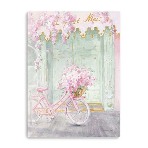 40" Pretty Pastel Pink Paris Canvas Wall Art