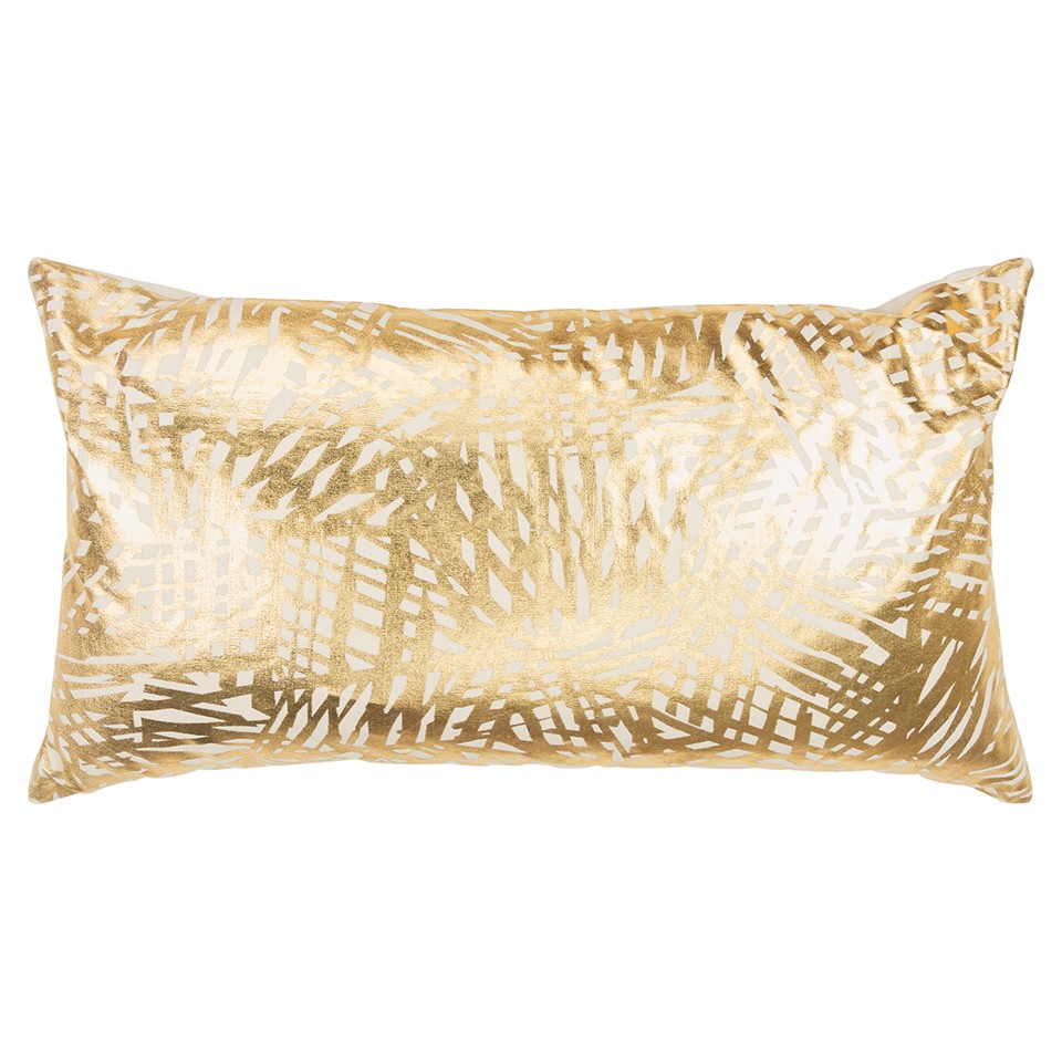 Gold Foil Etched Pattern Lumbar Pillow