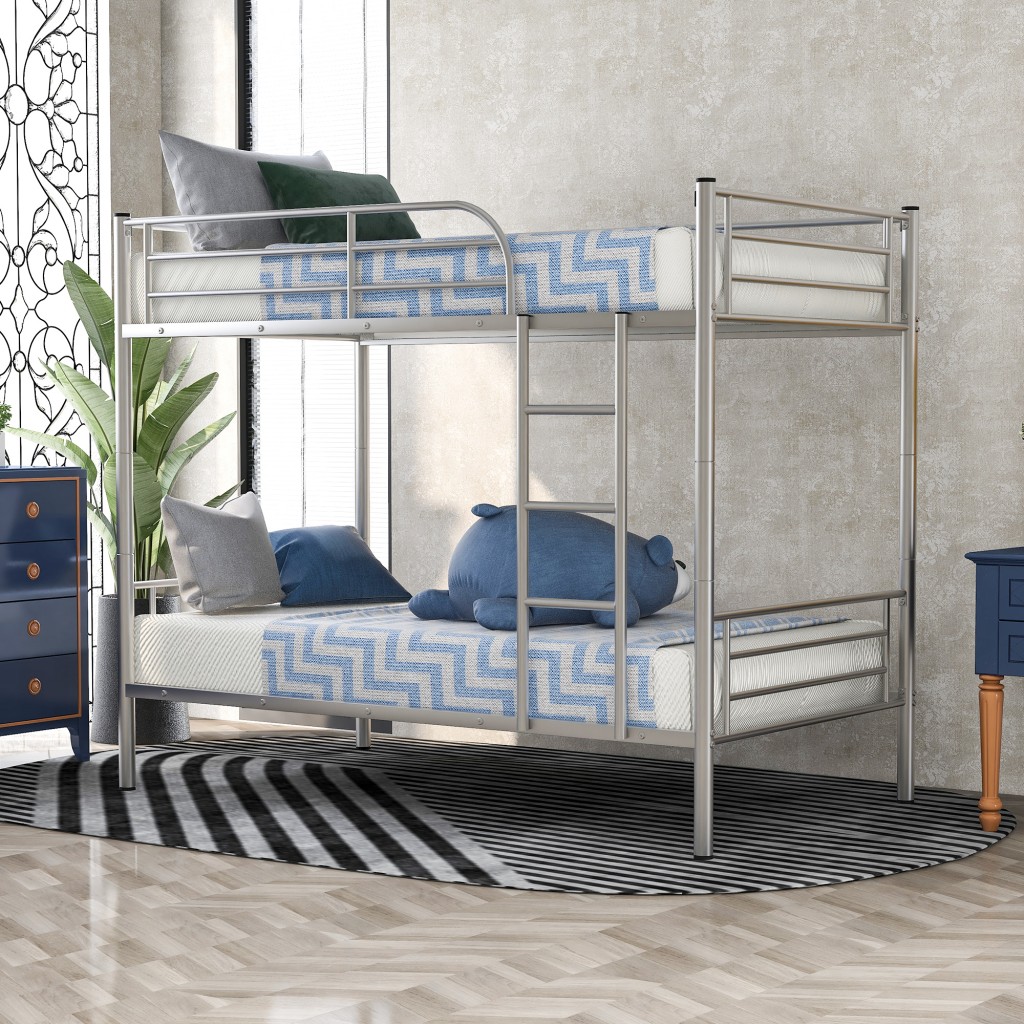 Silver Twin Over Twin Separable Bunk Bed