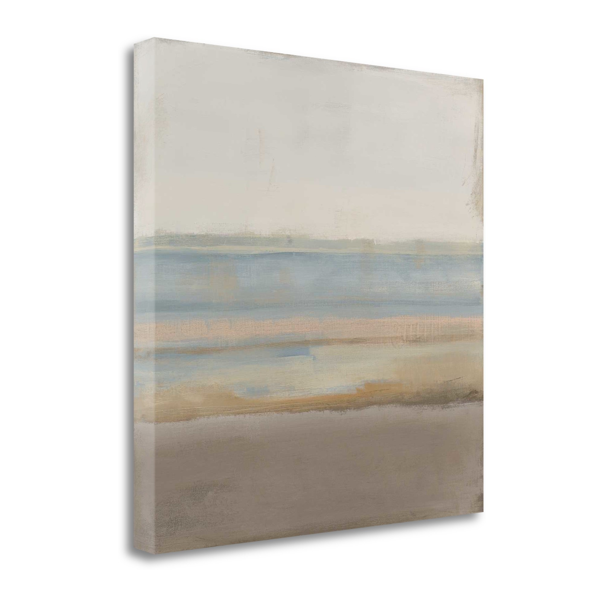 35" Soft Pastel Abstract Beach View Print on Gallery Wrap Canvas Wall Art