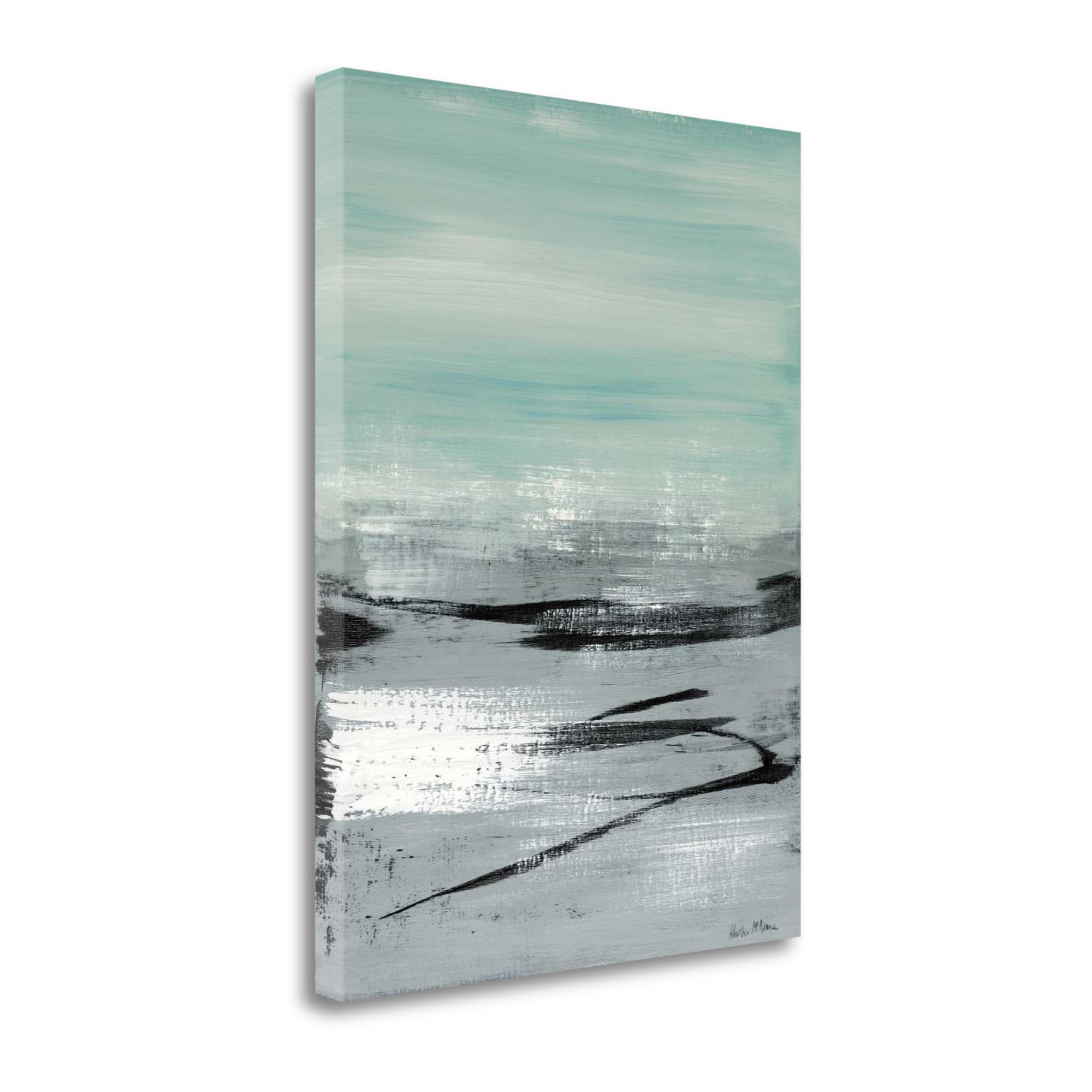 18" Abstract Beach Painting Giclee Print on Gallery Wrap Canvas Wall Art