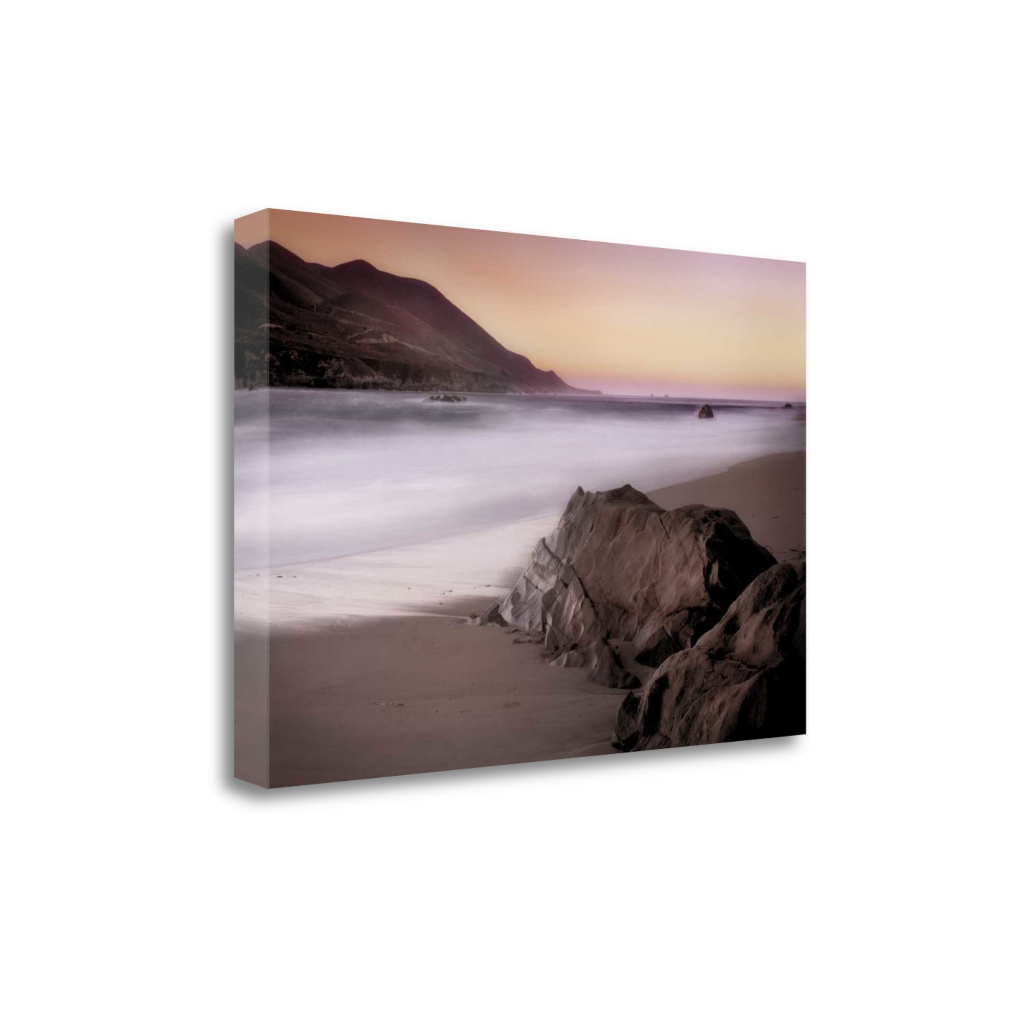 Sunset Over Mountains and Beach 5 Giclee Wrap Canvas Wall Art