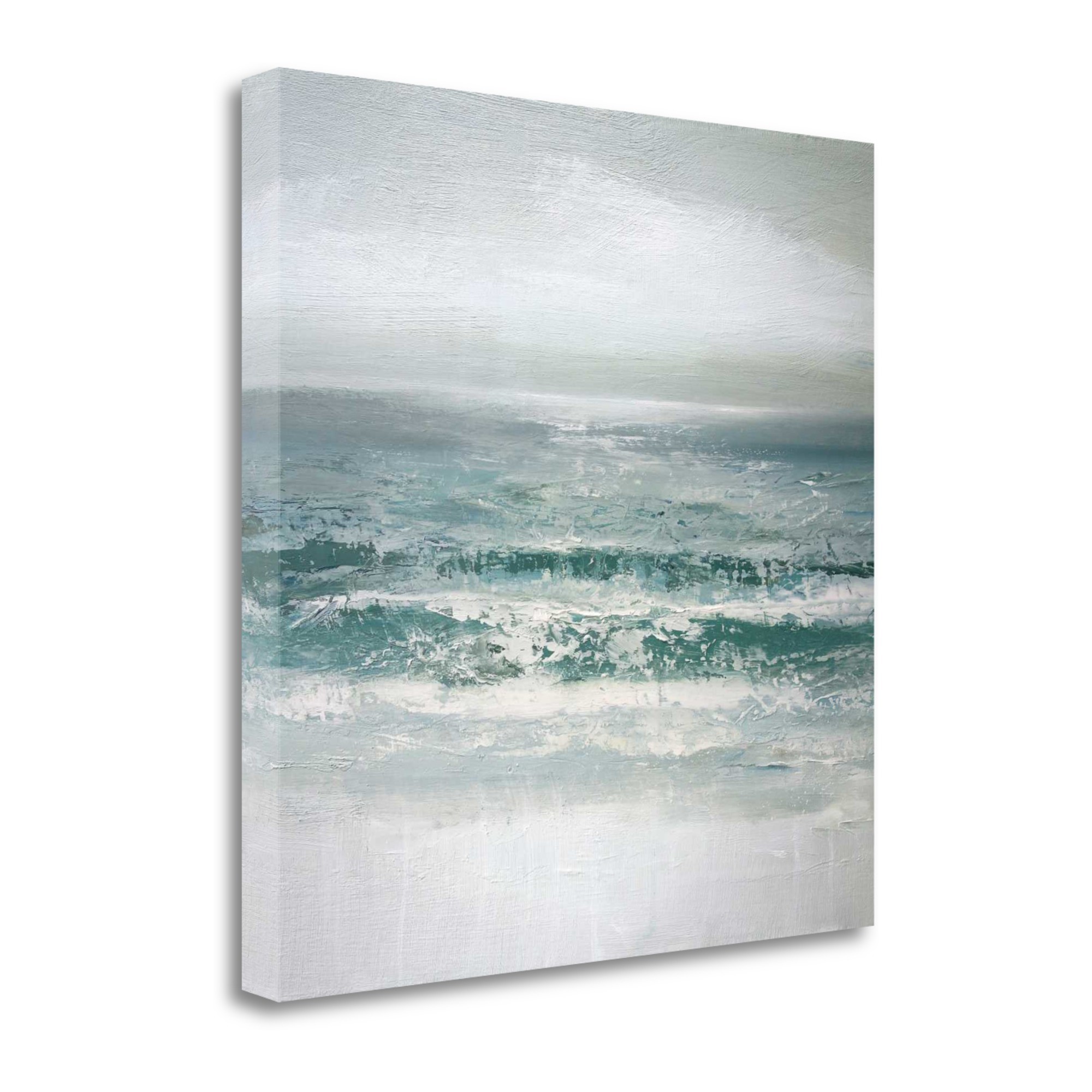 35" Gushing Ocean Waves Giclee Wrap Canvas Wall Art