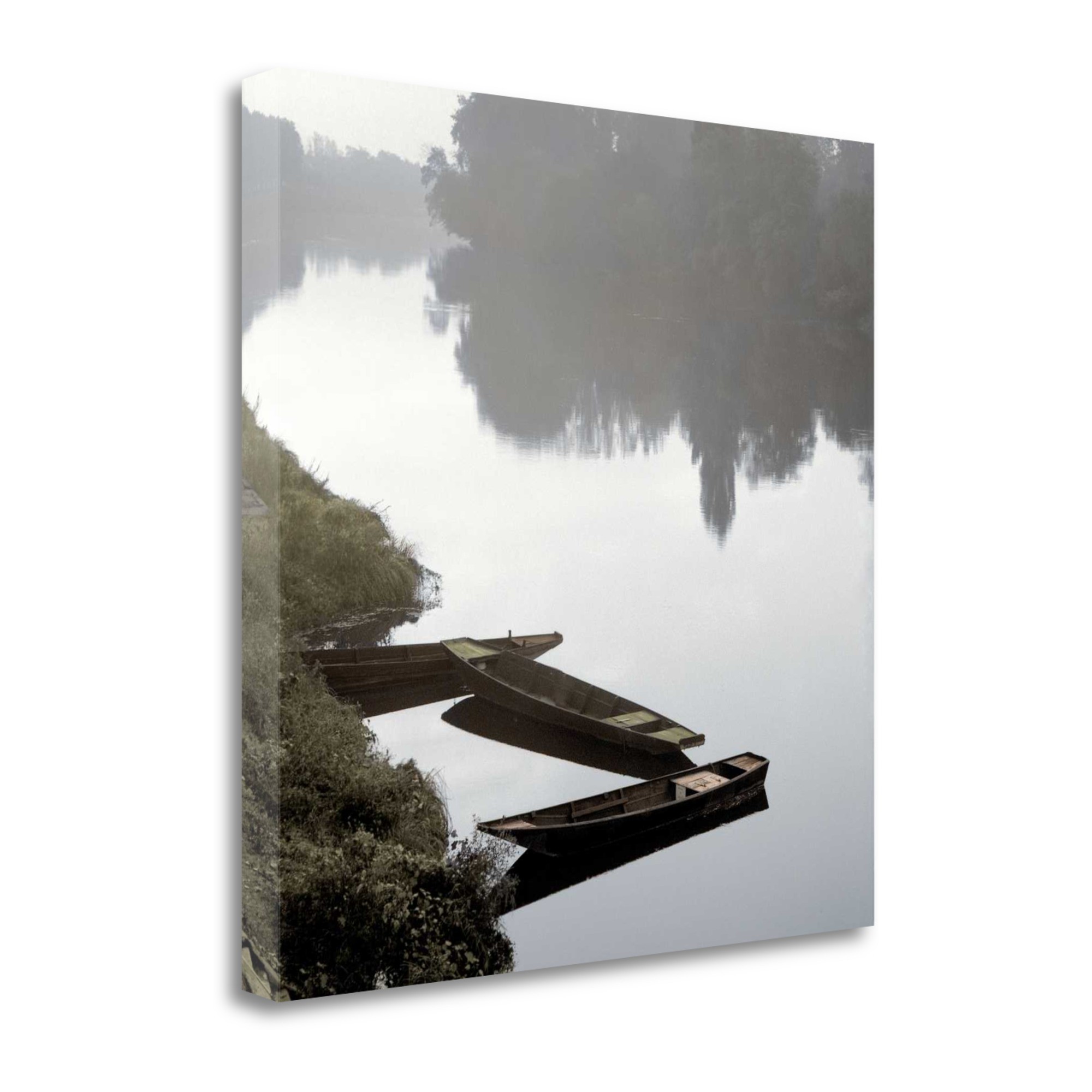 Overcast Lake View 4 Giclee Wrap Canvas Wall Art