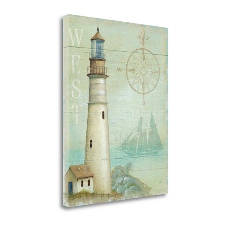 18" The Lighthouse by the West Coast Giclee Wrap Canvas Wall Art