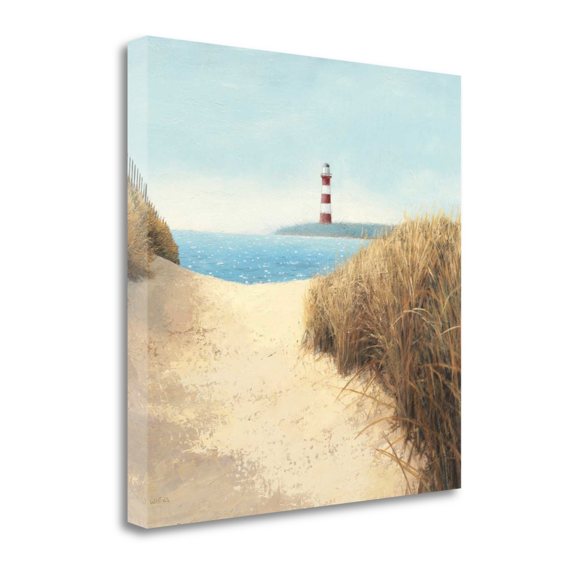 35" Sweet Beach Pathway Giclee Print on Gallery Wrap Canvas Wall Art