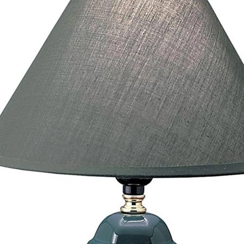 Dark Green Urn Shaped Table Lamp