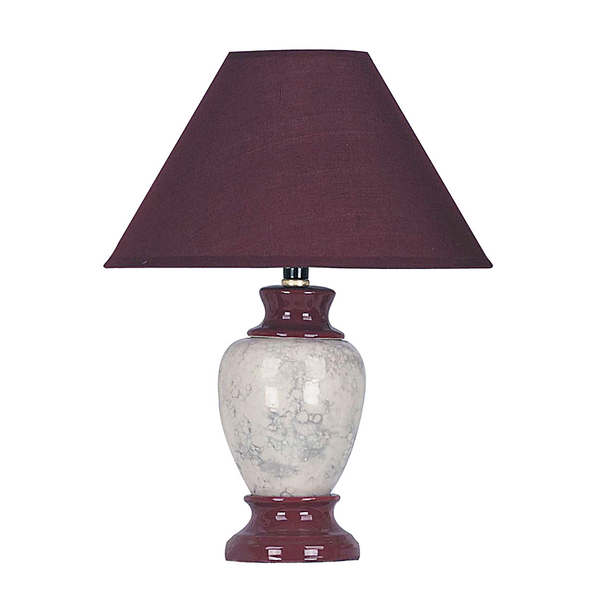 Magenta Marbled Ceramic Table Lamp